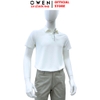 Áo thun polo Nam Tay Ngắn Có Cổ Owen APV262042 màu trắng dáng body fit tà bằng xẻ tà chất liệu nylon spandex