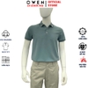 Áo thun polo Nam Tay Ngắn Có Cổ Owen APV262046 màu xanh dáng body fit tà bằng xẻ tà chất liệu nylon spandex