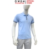 Áo thun polo Nam Tay Ngắn Có Cổ Owen APV262070 màu xanh nhạt dáng suông body fit xẻ tà chất liệu cotton