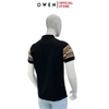 Áo Thun polo Nam Tay Ngắn Có Cổ Owen APV233176 màu đen kẻ nâu vàng dáng body fit tà bằng xẻ tà chất liệu CVC Spandex
