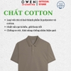 Áo thun polo Nam Tay Ngắn Có Cổ Owen APV252544 màu nâu dáng suông body fit tà bằng xẻ tà chất liệu poly recycle (renu)