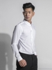 Áo Sơ Mi Nam Tay Dài Aristino ALSR08 (ALS30707) Màu Trắng Dáng Slim Fit Không Túi Vải Sợi Tre