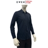 Áo sơ mi nam tay dài Owen AR255018DT màu xanh tím than dáng suông regular fit tà lượn có túi chất liệu bamboo poly