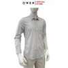 Áo sơ mi nam tay dài Owen AR255026DT màu xám nhạt kẻ sọc dáng suông regular fit tà lượn có túi chất liệu bamboo spandex