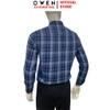 Áo Sơ Mi Nam Tay Dài Owen AR260648DT Xanh Đậm Regular Fit Có Túi chất liệu Bamboo polyester