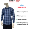 Áo Sơ Mi Nam Tay Dài Owen AR260648DT Xanh Đậm Regular Fit Có Túi chất liệu Bamboo polyester