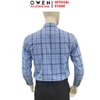 Áo Sơ Mi Nam Tay Dài Owen AR260653DT Xanh Regular Fit Có Túi chất liệu Bamboo polyester