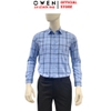 Áo Sơ Mi Nam Tay Dài Owen AR260653DT Xanh Regular Fit Có Túi chất liệu Bamboo polyester