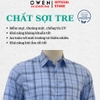 Áo Sơ Mi Nam Tay Dài Owen AR260653DT Xanh Regular Fit Có Túi chất liệu Bamboo polyester