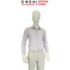 Áo Sơ Mi Nam Tay Dài Owen AS260699D Xám Nhạt Slim Fit Không Túi  chất liệu nylon spandex