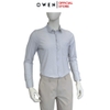 Áo sơ mi nam tay dài Owen AR250050DT màu xanh lá nhạt kẻ caro dáng suông regular fit tà lượn có túi chất liệu knit