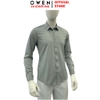 Áo sơ mi nam tay dài Owen AS255068D màu xám dáng ôm slim fit tà lượn không túi chất liệu polyester modal