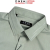 Áo sơ mi nam tay dài Owen AS255068D màu xám dáng ôm slim fit tà lượn không túi chất liệu polyester modal
