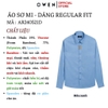 Áo Sơ Mi Nam Tay Dài Owen AR240521D màu xanh dương dáng suông tà lượn không túi chất liệu bambo poly