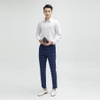 Áo Sơ Mi Trắng Dài Tay Nam Aristino ALSR18 (ALS5000Z - ALS0080S1) Màu Trắng Trơn Vải Micro Polyester Dáng Slim Fit Tà Lượn Không Túi Ngực