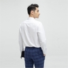 Áo Sơ Mi Trắng Dài Tay Nam Aristino ALSR18 (ALS5000Z - ALS0080S1) Màu Trắng Trơn Vải Micro Polyester Dáng Slim Fit Tà Lượn Không Túi Ngực