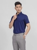 Áo Sơ Mi Nam Tay Ngắn Aristino ASS021S9 Màu Xanh Tím Than Solid Dáng Slim Fit Chất Liệu Sợi Sồi