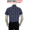 Áo Sơ Mi Nam Ngắn Tay Aristino ASS027AS2 màu xanh kẻ