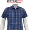 Áo Sơ Mi Nam Ngắn Tay Aristino ASS027AS2 màu xanh kẻ