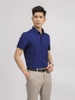 Áo Sơ Mi Nam Tay Ngắn Aristino ASS038S9 Màu Xanh Tím Than Kiểu Dáng Slim Fit Vải Sợi Tre