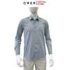 Áo sơ mi nam tay dài Owen AF255088DT màu xám họa tiết chấm bi dáng suông Plus size tà lượn có túi chất liệu bamboo spandex