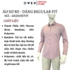 Áo sơ mi nam tay dài Owen AR250357DT màu hồng đậm kẻ caro dáng suông regular fit tà lượn có túi chất liệu bamboo poly