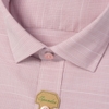 Áo Sơ Mi Nam Tay Dài Owen AR230030DT màu kẻ caro nhỏ hồng dáng regular fit tà lượn có túi vải sợi tre