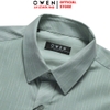 Áo sơ mi nam tay dài Owen AR255023DT màu xanh bạc hà dáng suông regular fit tà lượn có túi chất liệu bamboo