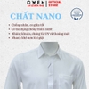 Áo sơ mi trắng nam tay dài Owen AR255035DT màu trắng dệt caro chìm dáng suông regualr fit tà lượn có túi chất liệu Nano