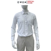 Áo sơ mi nam tay dài Owen AR255038DT màu trắng họa tiết chấm bi dáng suông regular fit tà lượn có túi chất liệu nano