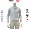 Áo Sơ mi nam tay dài Owen AR255089DT màu xám dáng suông regular fit tà lượn có túi chất liệu bamboo poly