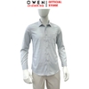 Áo Sơ mi nam tay dài Owen AR255089DT màu xám dáng suông regular fit tà lượn có túi chất liệu bamboo poly