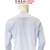Áo sơ mi nam tay dài Owen AR263001DT màu xanh nhạt dáng suông regular fit tà lượn có túi chất liệu nylon spandex