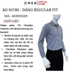 Áo sơ mi nam tay dài Owen AS250012D màu xanh xám dáng ôm slim fit tà lượn không túi chất liệu Modal
