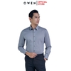 Áo sơ mi nam tay dài Owen AS250012D màu xanh xám dáng ôm slim fit tà lượn không túi chất liệu Modal