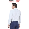 Áo sơ mi trắng nam tay dài Owen AS250302D Màu trắng trơn dáng ôm slim fit tà lượn không túi chất liệu Nano