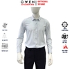 Áo Sơ mi nam tay dài Owen AS255091D màu xám nhạt họa tiết dáng ôm slim fit là lượn không túi chất liệu bamboo poly