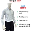 Áo Sơ mi nam tay dài Owen AS255091D màu xám nhạt họa tiết dáng ôm slim fit là lượn không túi chất liệu bamboo poly
