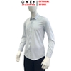 Áo Sơ mi nam tay dài Owen AS255091D màu xám nhạt họa tiết dáng ôm slim fit là lượn không túi chất liệu bamboo poly