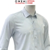 Áo Sơ mi nam tay dài Owen AS255091D màu xám nhạt họa tiết dáng ôm slim fit là lượn không túi chất liệu bamboo poly