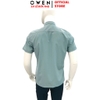 Áo sơ mi nam tay ngắn Owen AB250457NT Màu xanh nhạt dáng suông body fit tà bằng có túi chất liệu bamboo spandex