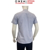 Áo Sơ Mi Nam Tay Ngắn Owen AB260024NT Xanh Kẻ Body Fit Bamboo