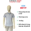 Áo Sơ Mi Nam Tay Ngắn Owen AB260053NT Xanh Nhạt Kẻ Caro Body Fit