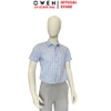 Áo Sơ Mi Nam Tay Ngắn Owen AB260053NT Xanh Nhạt Kẻ Caro Body Fit