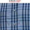 Áo sơ mi nam tay ngắn Owen AB263004NT màu xanh tím than kẻ caro dáng suông body fit tà bằng có túi chất liệu Bamboo polyester