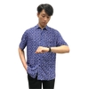 Áo Sơ Mi Nam Tay Ngắn Owen AE230073NT màu xanh navy dáng relaxfit tà bằng có túi vải viscose