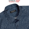 Áo sơ mi nam tay ngắn Owen AF255096NT màu xanh tím than họa tiết dáng Plus Size chất liệu modal polyester