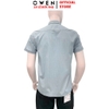 Áo sơ mi nam tay ngắn Owen AF260103NT màu xanh kẻ dáng suông rộng Plus size tà bằng có túi chất liệu Bamboo polyester