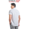 Áo sơ mi nam tay ngắn Owen AS260524NV màu trắng trơn dáng ôm slim fit tà lượn không túi chất liệu sợi sồi