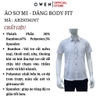 Áo sơ mi nam tay ngắn Owen AB250341NT màu trắng in họa tiết dáng suông body fit tà bằng có túi chất liệu bambo poly